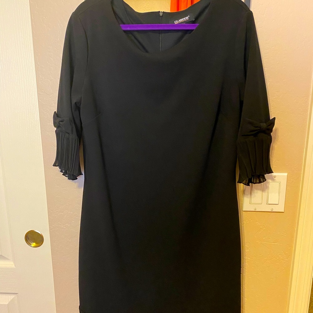 Simple black funeral dress